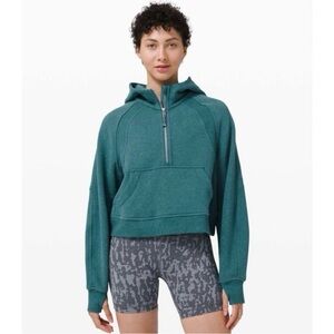 Lululemon Scuba Oversized 1/2 Zip Heathered Desert Teal M/L